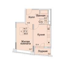 1-к квартира, улица Советская, дом 1, площадь 38,8, этаж 17, в Королёве