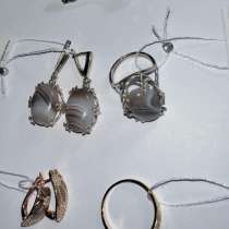 Комплекты из серебра: кольца и серьги, в Санкт-Петербурге