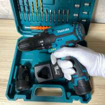 Шуруповерт makita 12v в кейсе с набором, в Санкт-Петербурге