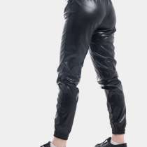 Кожаные женские брюки с высокой посадкой без начёса на резин, в Казани