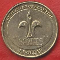 Австралия 1 доллар 2008 г. 100-лет скаутам, в Орле
