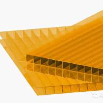 Сотовый поликарбонат 4 мм Оранжевый, в Краснодаре
