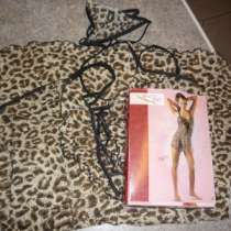 Комплект леопардик: комбинация и стринги, в Москве