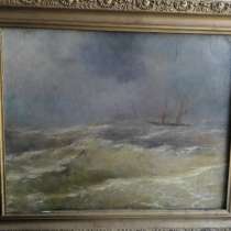 Картина Шторм на море, холст, масло, НХ, Россия,19 век, в Ставрополе