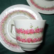 Пара антикварн.фарфоровых кофейных чашек JLMENAU(Graf von Henneber, в Краснодаре