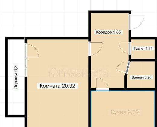 Продам однокомнатную квартиру в Краснодар.Жилая площадь 47 кв.м.Этаж 5.Дом кирпичный.