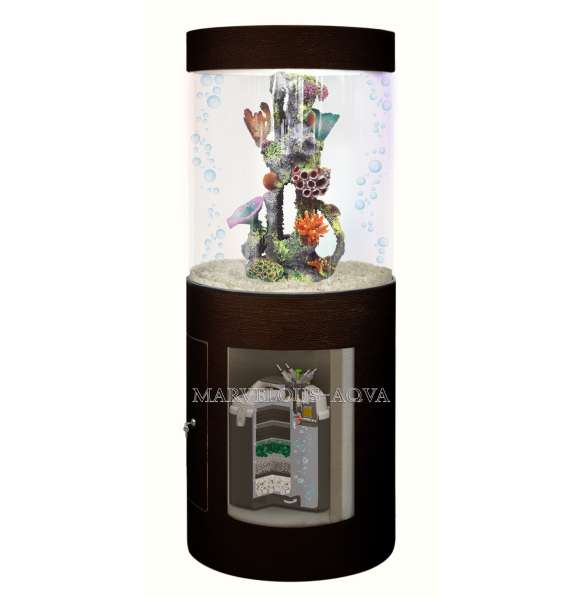 Цилиндрический аквариум 90л Marvelous в Челябинске фото 13