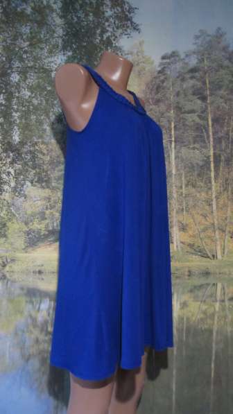 Синий женский сарафан на лето в фото 5