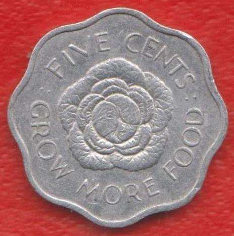 Сейшельские острова Сейшелы 5 центов 1972 г. ФАО