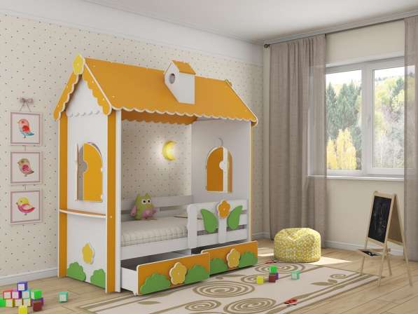 Детская мебель для детской комнаты - кровать Домик в Москве