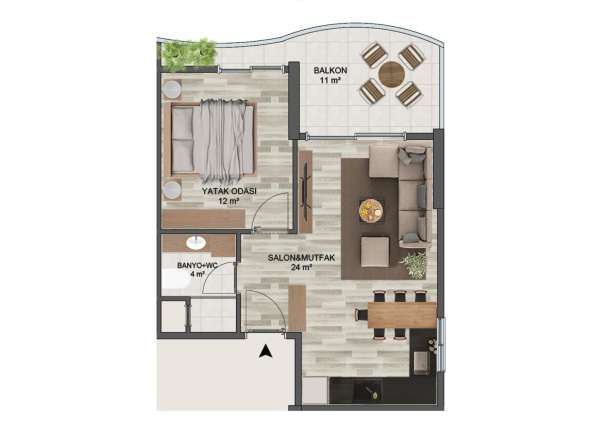2-к. квартира 75м ² Турция, Мерсин, Эрдемли в фото 6