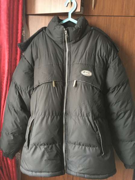 Куртка зимняя, черная, с капюшоном SPORT FASHION