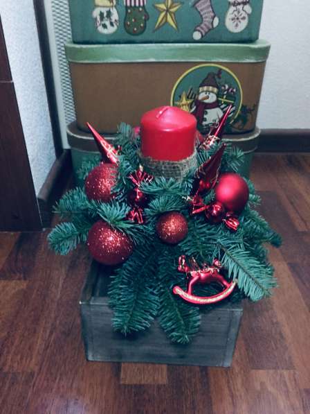 Композиция из живой ели в Москве фото 9