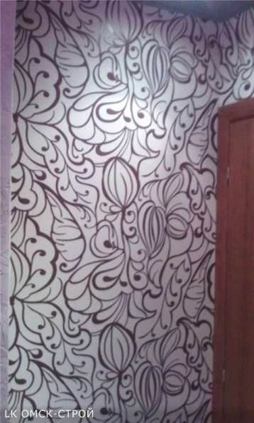 Оклеивание стен обоями в Омске фото 25