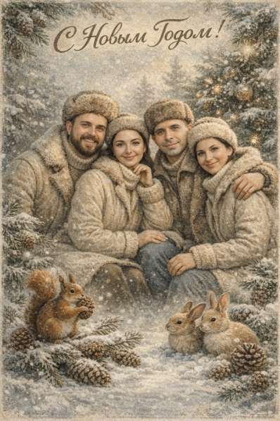 Новогодняя открытка в 