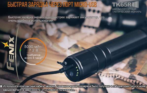 Fenix Аккумуляторный поисковый фонарь Fenix TK65R в Москве фото 4
