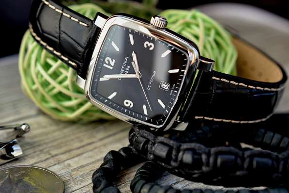 Изысканные часы Certina Swiss Made, сапфир, застежка-бабочка