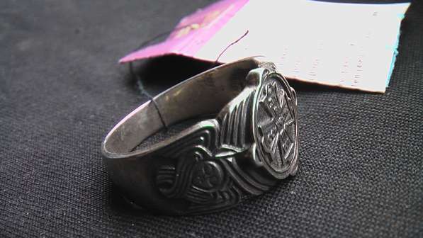 Перстень мужской, серебряный, православный, новый. 21 размер в Саратове