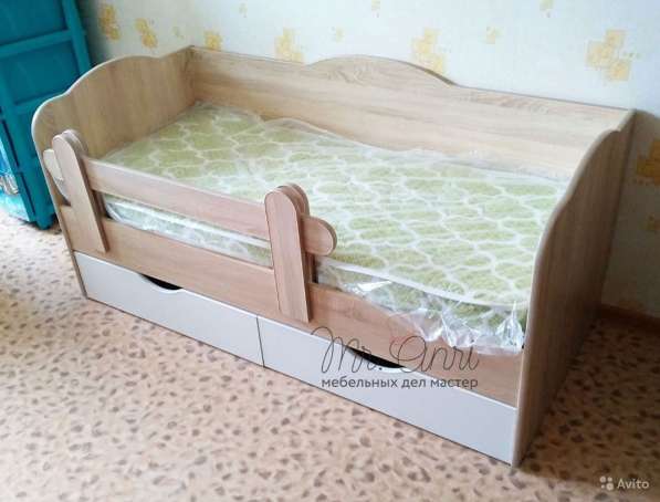 Кровать детская с ящиками для белья и бортом в Челябинске фото 5
