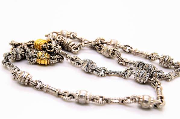 Ожерелье Judith Ripka с бриллиантами. Серебро и золото 18k в Москве фото 5