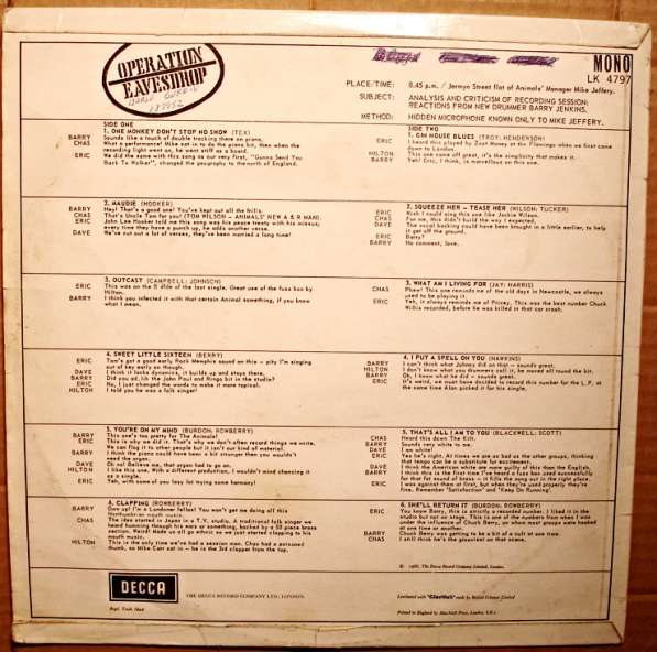 Пластинка виниловая The Animals – Animalisms(UK) в Санкт-Петербурге фото 4