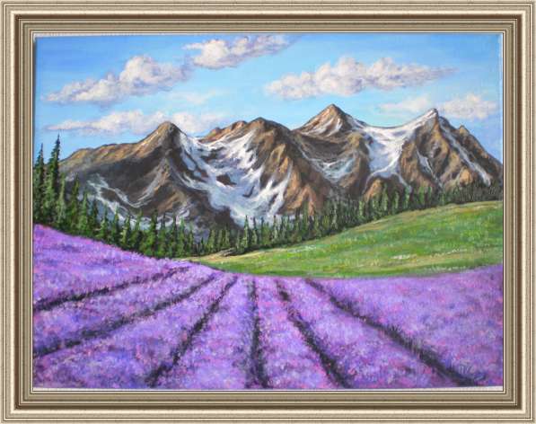 Продам картину "Горный пейзаж с цветущей лавандой" в Ростове-на-Дону фото 6