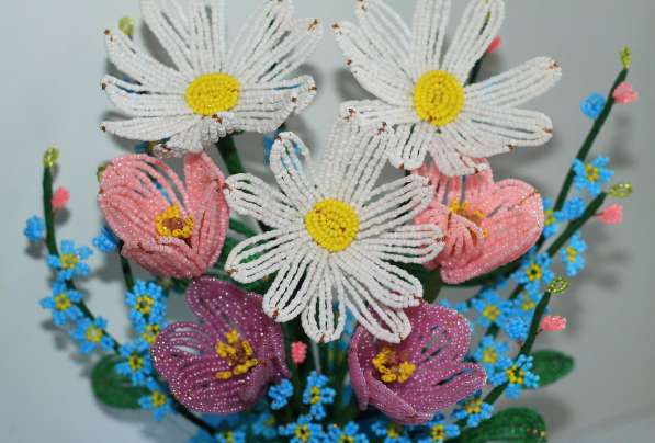 Цветы из бисера «Летний букет» в Чебоксарах фото 3