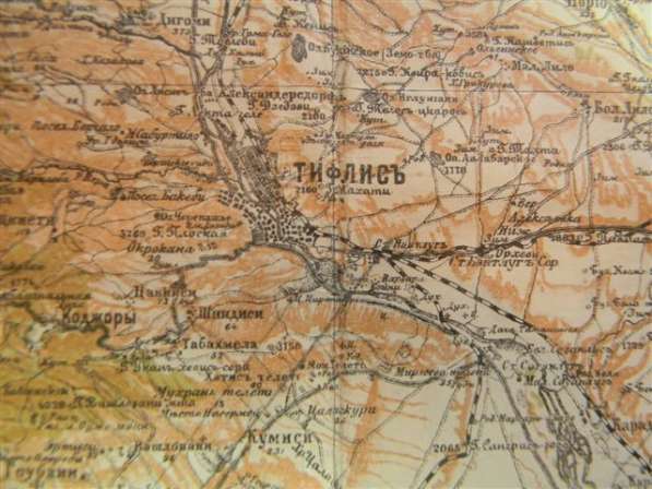Топокарта(топографическая карта)Тифлис Е-7 1929г и К-38 1934 в фото 7