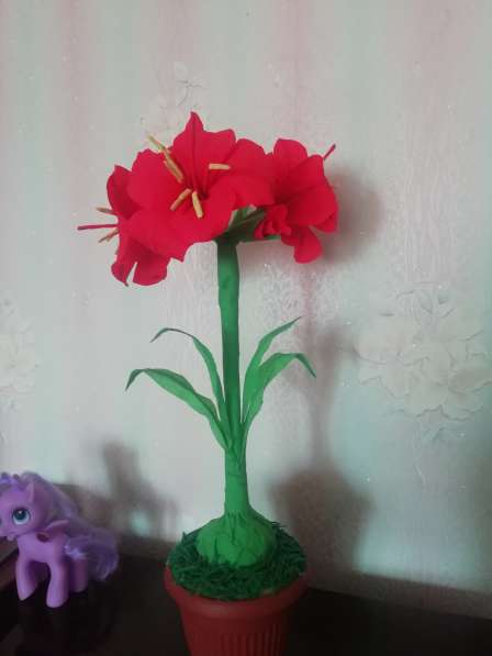 Гипеаструм цветок из гофрированной бумаги в Курске