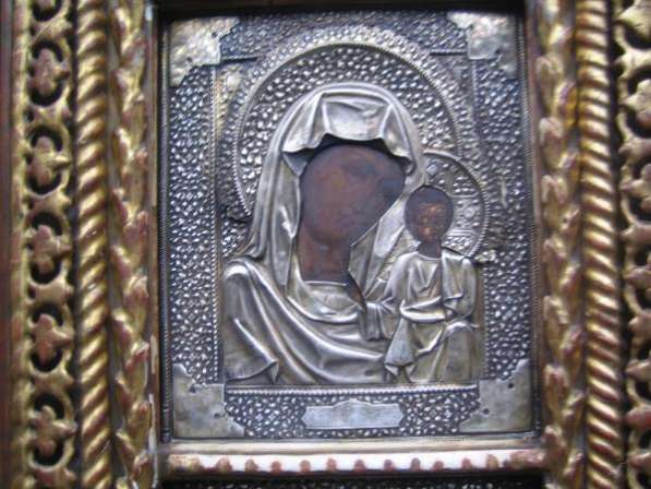 Старинный иконостас-Триптих-,оклады-серебро 84*,XIXв в Москве фото 4