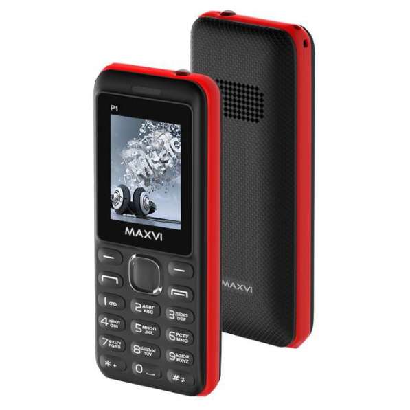 Телефон мобильный MAXVI P1 BLACK-RED