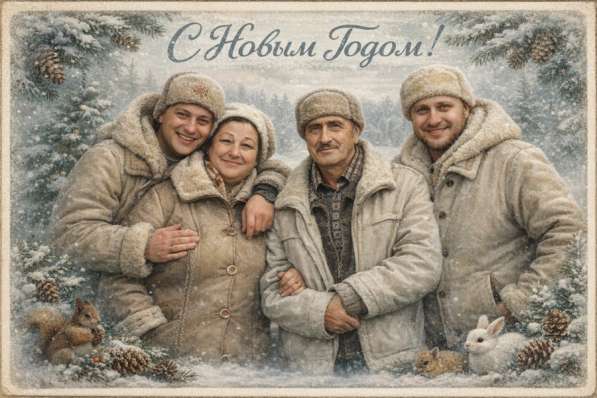 Новогодняя открытка с вашим фото