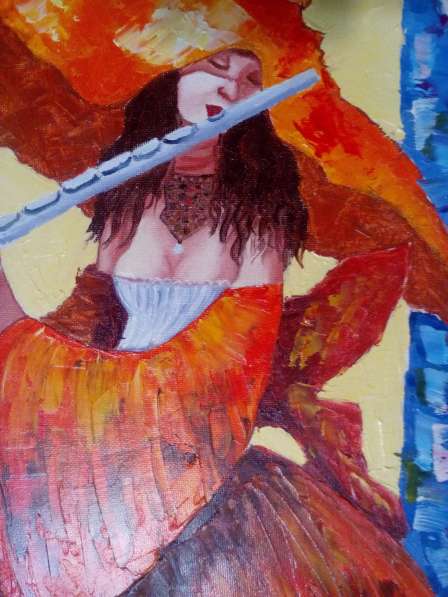 Картина Муза (дама в шляпе с флейтой)живопись масло мастихин в Москве фото 6