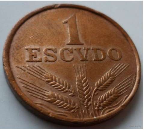 Монеты- номинал 1 эскудо. Португалия