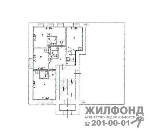 комнату, Новосибирск, Пархоменко 1-й пер, 10 в Новосибирске