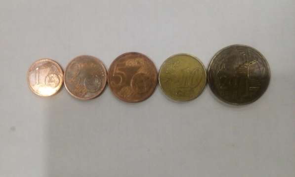 Монеты евроценты 1-2-5-10 в Пскове