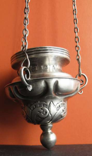 Изящная старинная лампада с цепью из серебра в Санкт-Петербурге фото 15