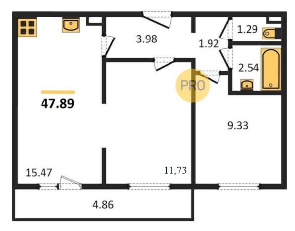 2-квартира с Евро-ремонтом. Новый дом-сдан! р-нШирокая речка в Екатеринбурге фото 16