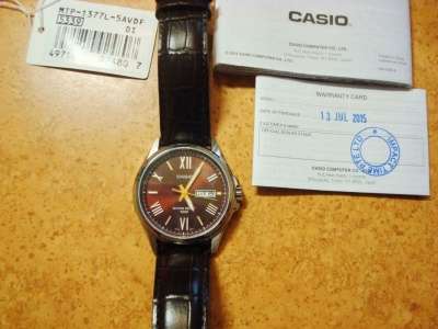 Мужские кварцевые часы Casio mtp-1377l-5a в Калининграде фото 4