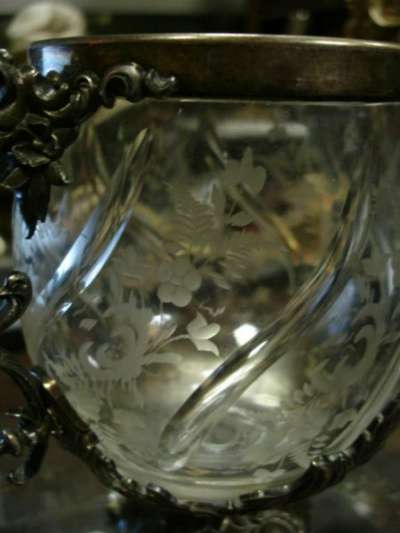 Старинная бонбоньерка(вазон),стекло,мета в Санкт-Петербурге фото 4