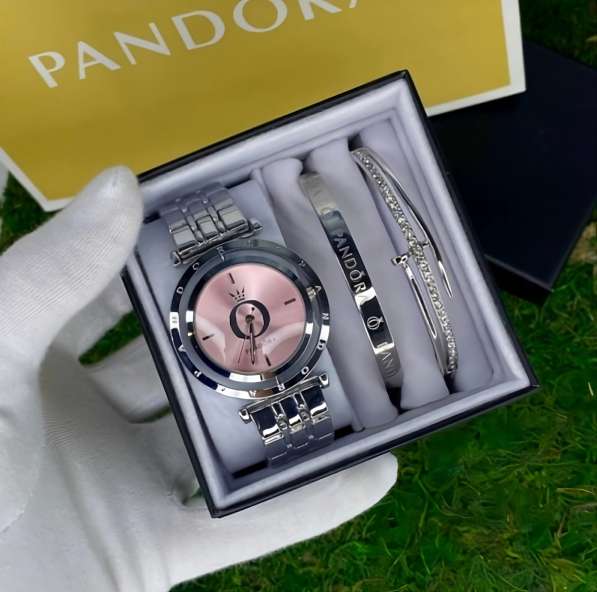 Подарочный набор девушке Pandora (с розовым циферблатом) в Нижнекамске фото 3