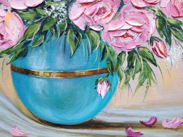 Картина маслом "Розы в вазе." в Ростове-на-Дону