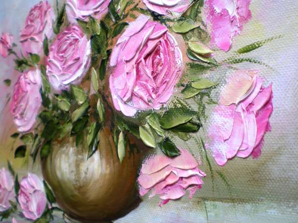 Картина маслом "Розовые розы." в Ростове-на-Дону фото 3