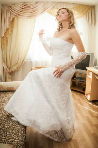 свадебное платье ручная работа, салон &quo прямое, в пол в Волгограде фото 4