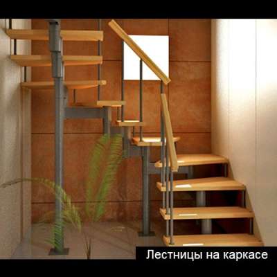 Деревянные каркасные лестницы для домов в Тамбове фото 3