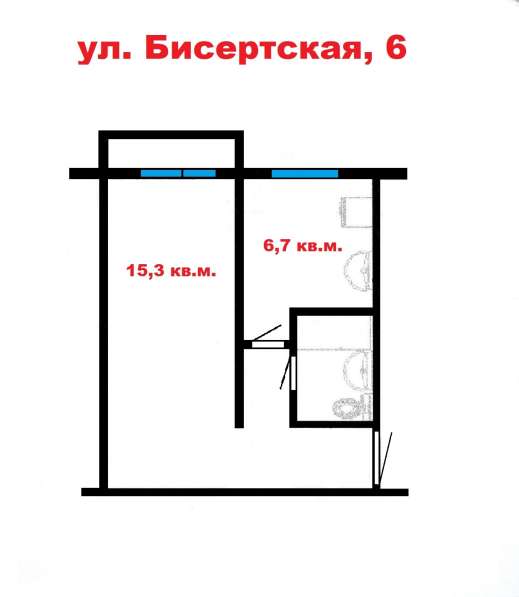 Продам 1-комнатную квартиру Елизавет Бисертская, 6 в Екатеринбурге фото 8