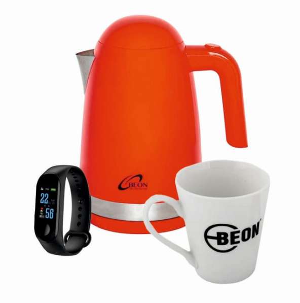 Чайник электрический Beon BN-379 + кружка с фитнесс-часами