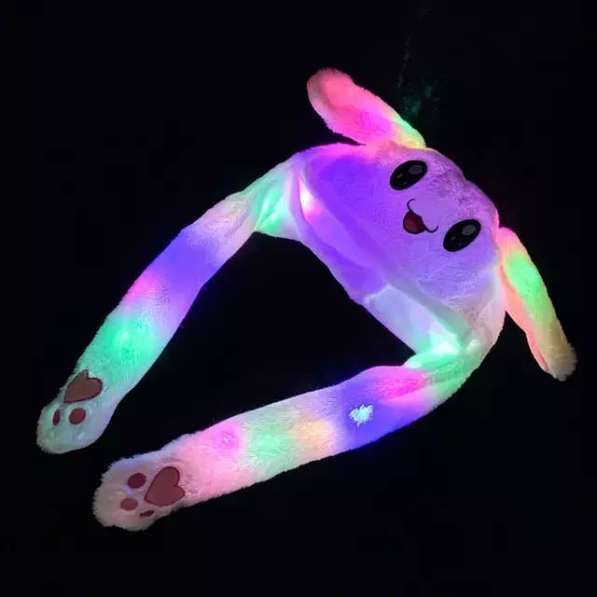 Плюшевая шапка - игрушка с двигающимися ушами и подсветкой