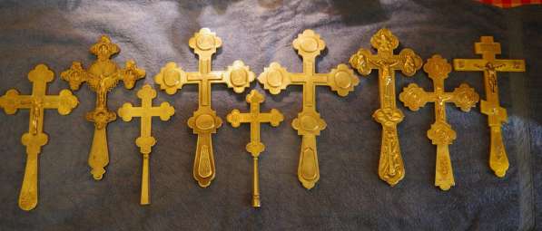 Коллекция из 9-ти старинных напрестольных крестов. XIX век