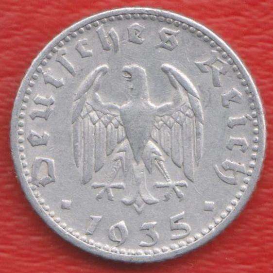 Германия 50 пфеннигов 1935 г. D Мюнхен в Орле